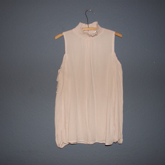 Anthro RO & DE Blush Cold Shoulder Blouse sz XS - Picture 3 of 8